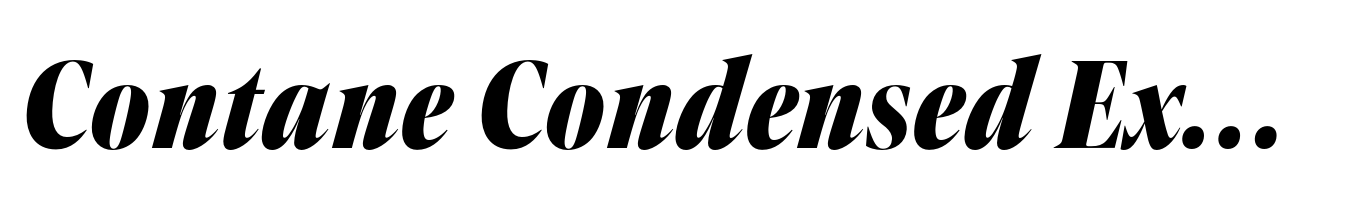 Contane Condensed Extrabold Italic